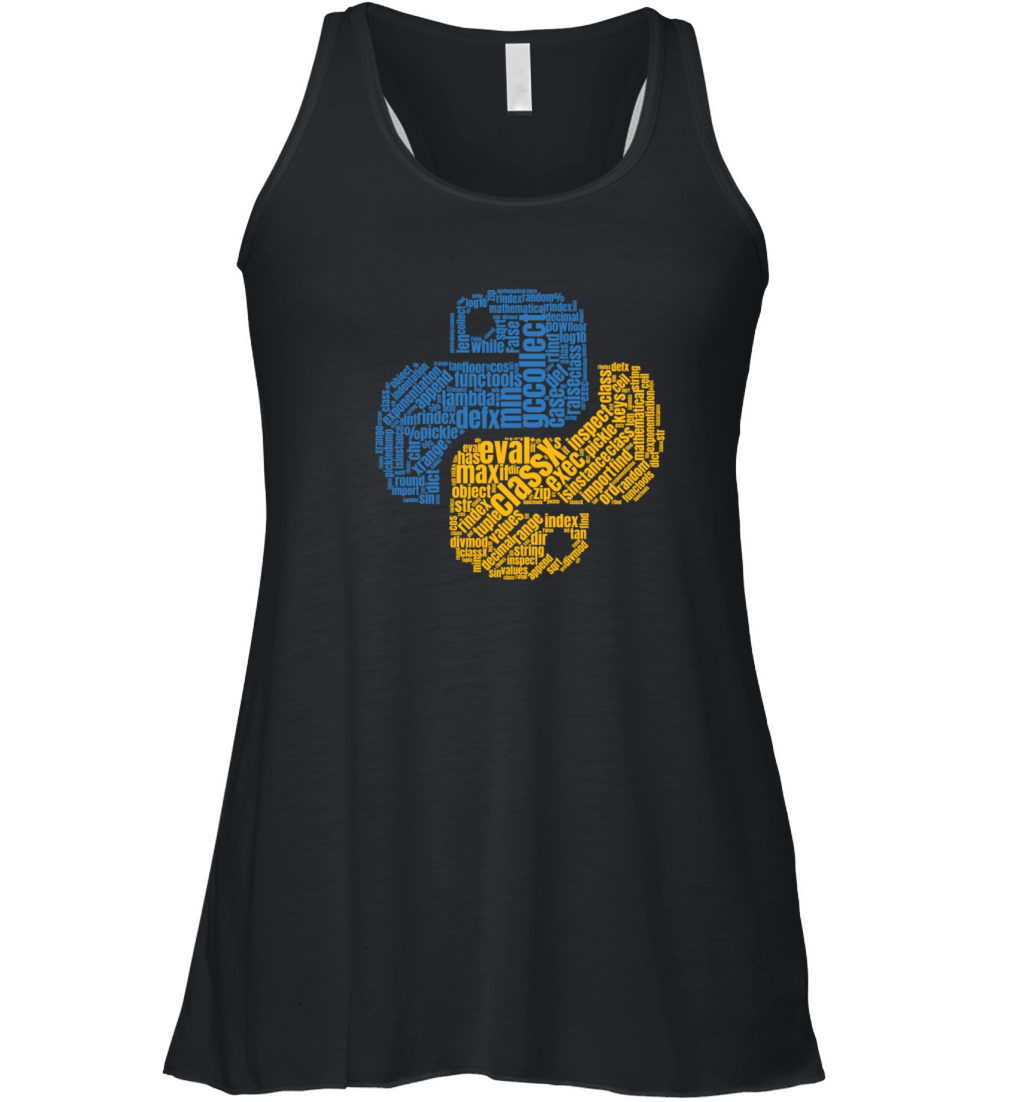 Python Logo WordCloud Shirt for Programmers Women's Flowy Tank Top
