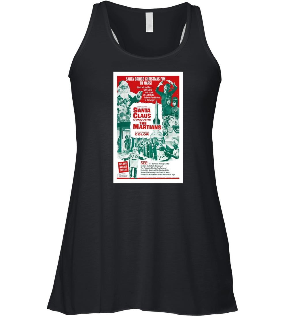 Santa Claus Conquers The Martians Vintage Film Post Women's Flowy Tank Top