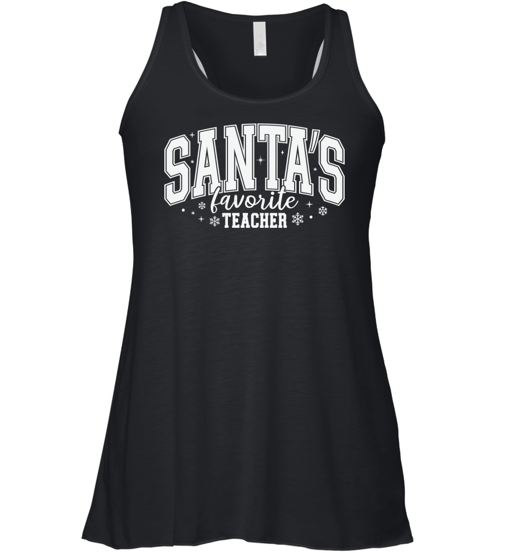 SantasFavoriteTeacherWhite Women's Flowy Tank Top