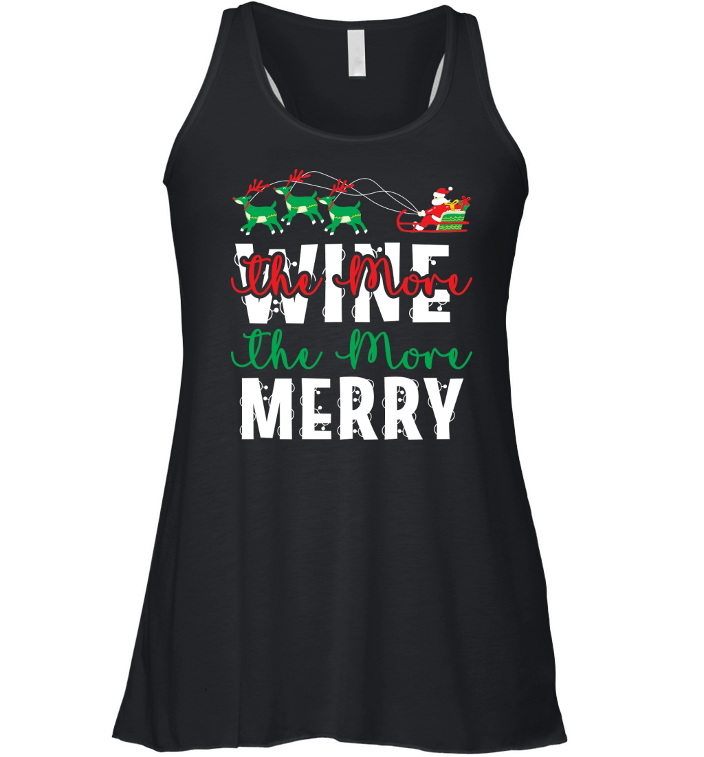 The More Wine the More Merry 15 Women's Flowy Tank Top