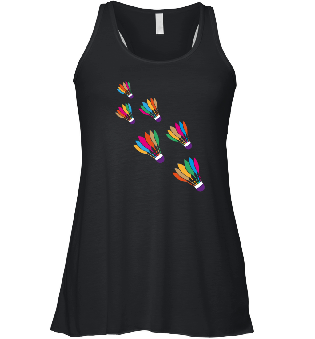 Watercolor Badminton Shuttlecock Racket Sport Women's Flowy Tank Top