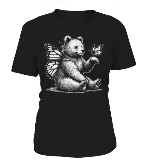 Bear With Butterfly Wings Vintage D White Women's T-Shirt
