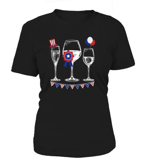 Fourth 4th of July American Flag Drinking Like Lin Women's T-Shirt