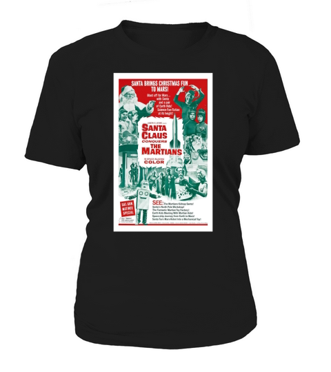 Santa Claus Conquers The Martians Vintage Film Post Women's T-Shirt