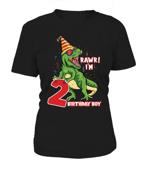 T rex Dinosaur Birthday 2nd Women's T-Shirt