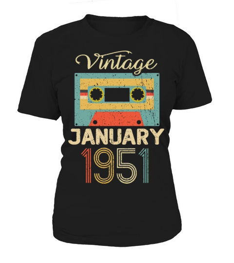 Vintage January 70 Year 1951 70th Birthday Gift Women's T-Shirt