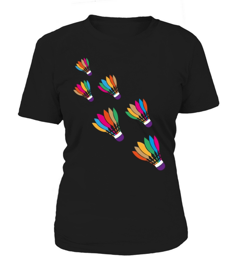 Watercolor Badminton Shuttlecock Racket Sport Women's T-Shirt