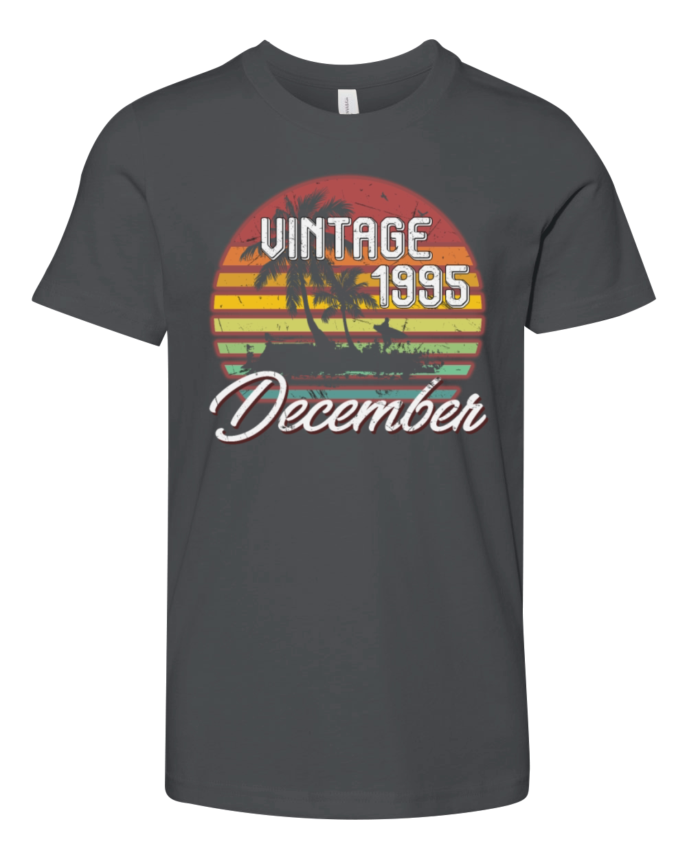 23th Birthday Gifts Retro Vintage December 1995 Youth Unisex Jersey Tee