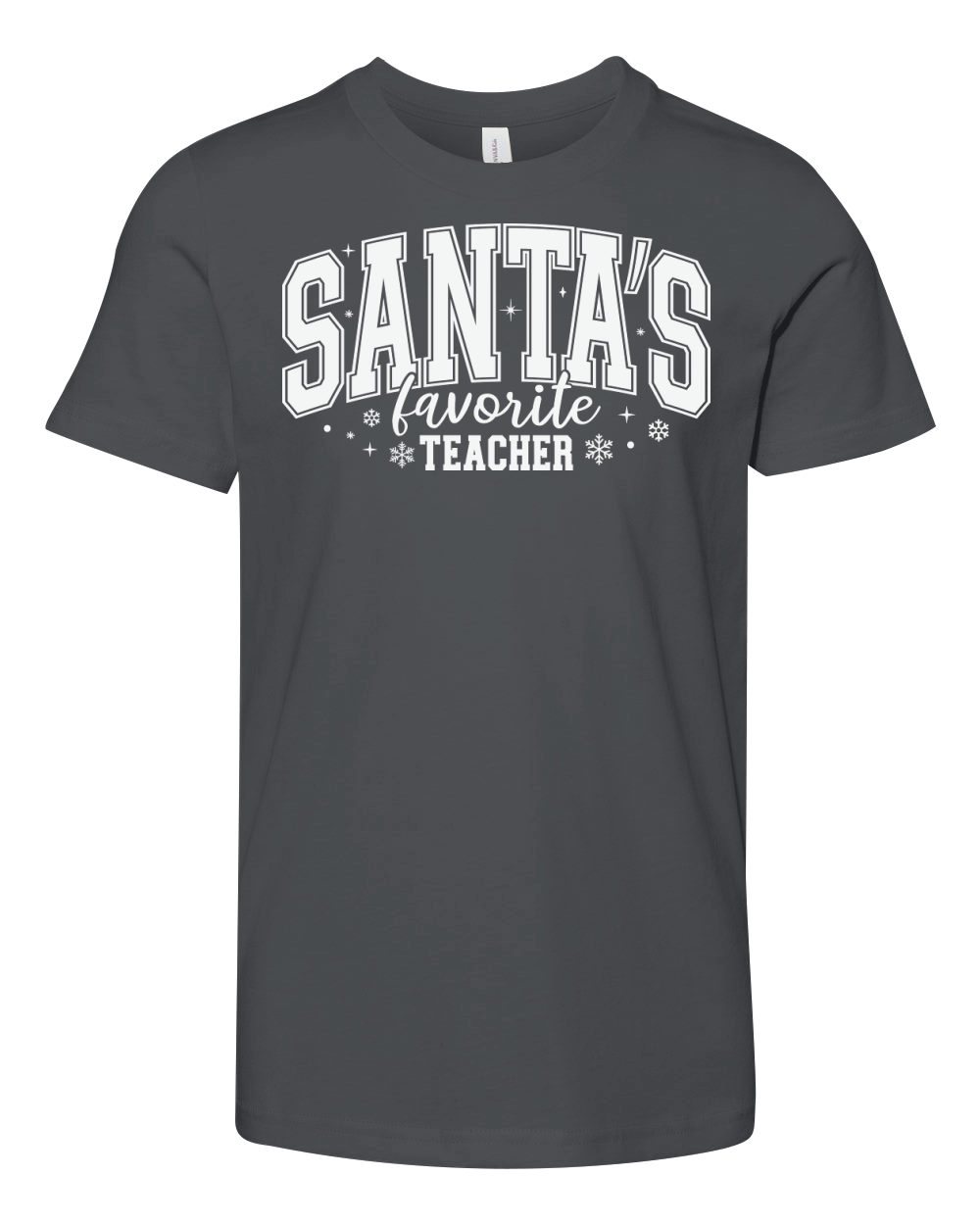 SantasFavoriteTeacherWhite Youth Unisex Jersey Tee