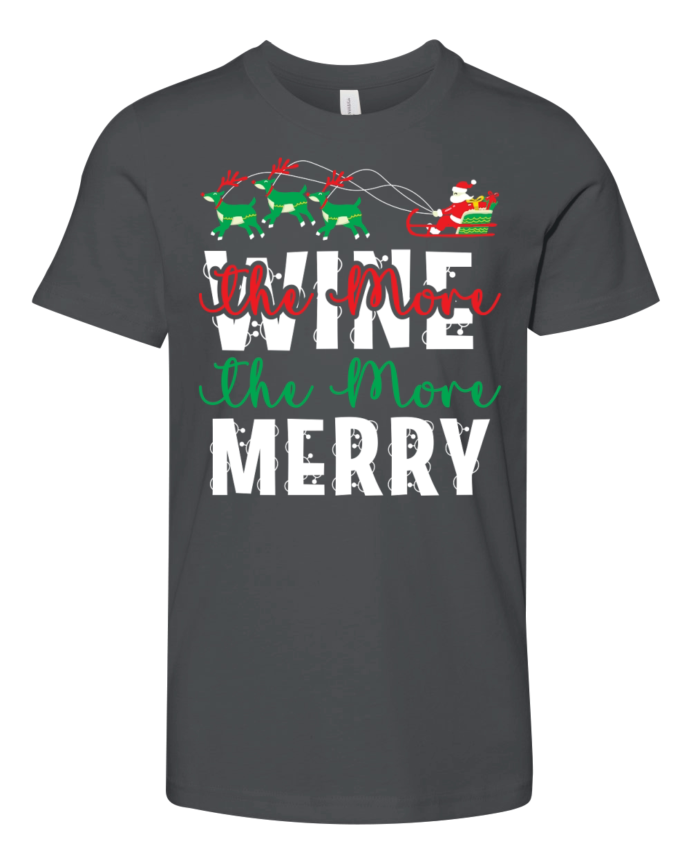The More Wine the More Merry 15 Youth Unisex Jersey Tee