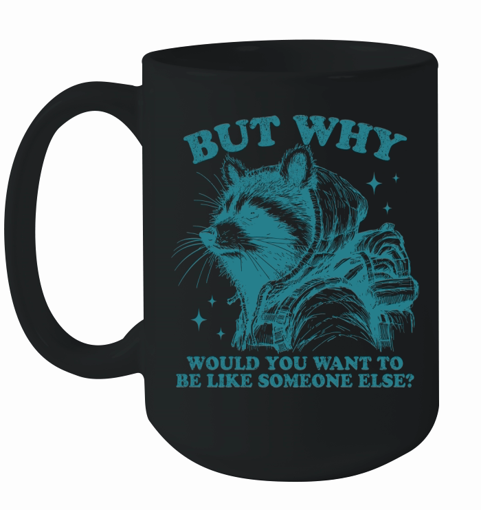 Inspirational Self Love Raccoon L Green Ceramic Mug