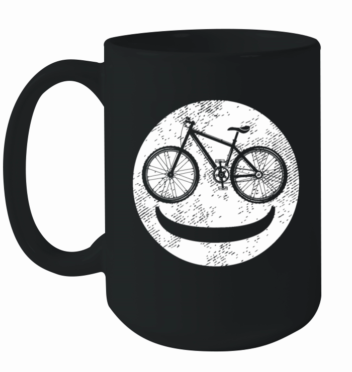 MTB Bike Happy Face Cycling Cyclists Ceramic Mug