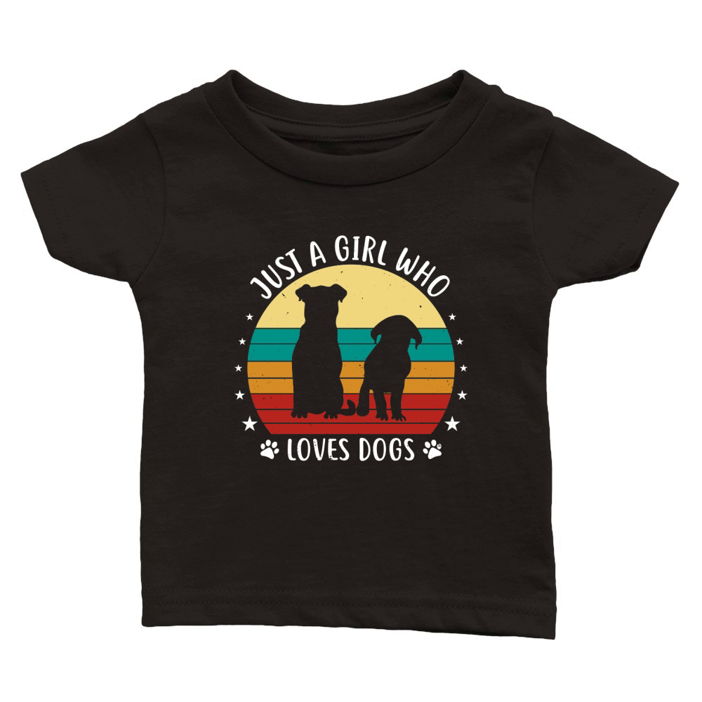 Just A Girl Who Loves Dogs Classic Baby Crewneck T-shirt