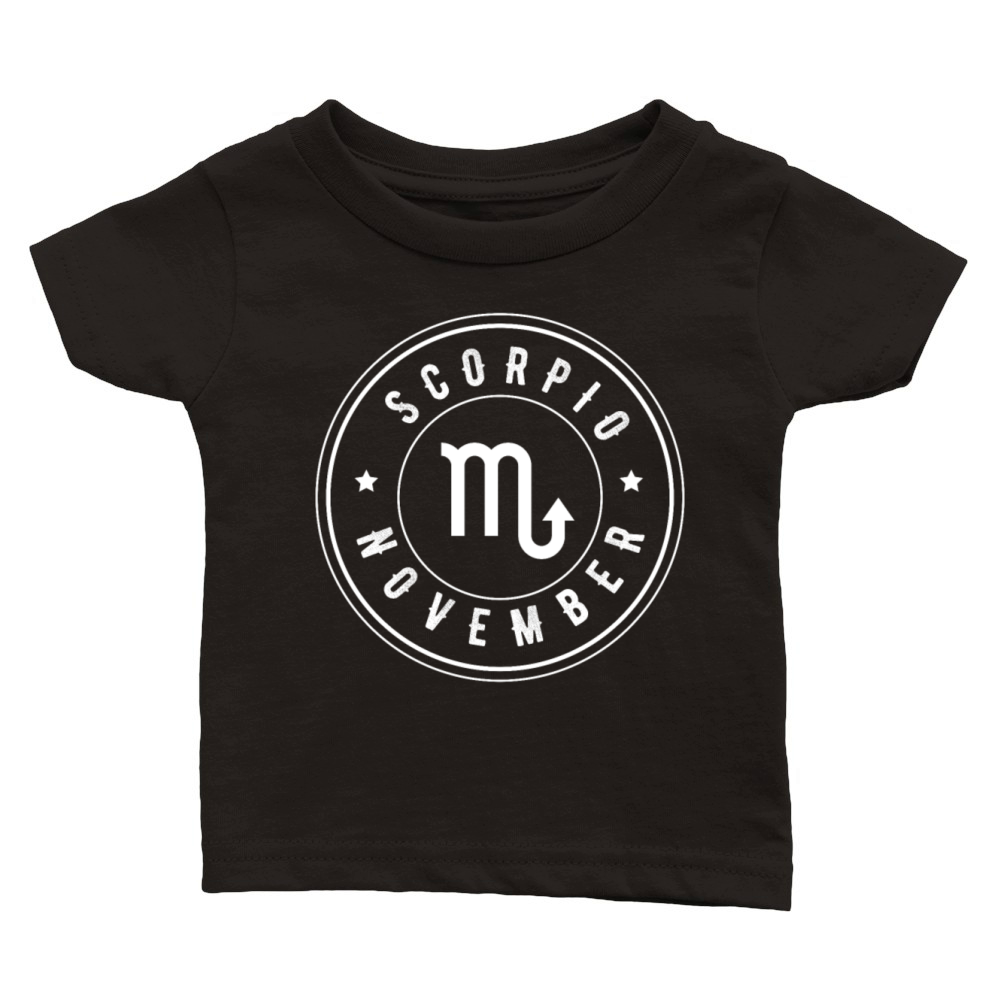 Scorpio Birthday Girl November October Classic Baby Crewneck T-shirt