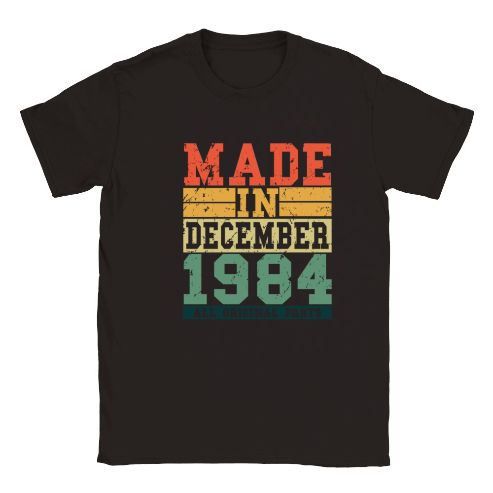 1984 Birthday December Vintage Saying Classic Kids Crewneck T-shirt