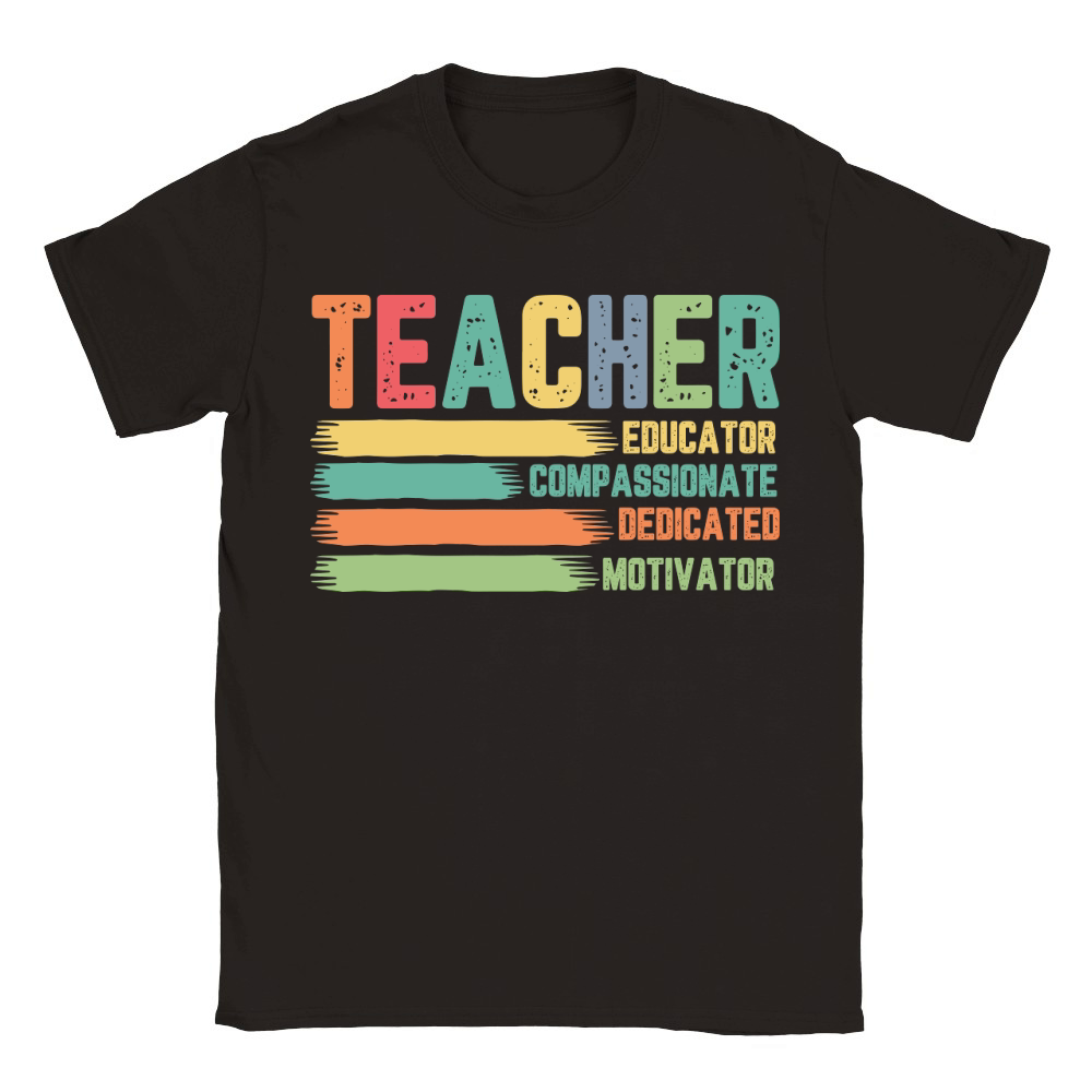 Teacher Educator Compassionate Deficated Motivator Classic Kids Crewneck T-shirt
