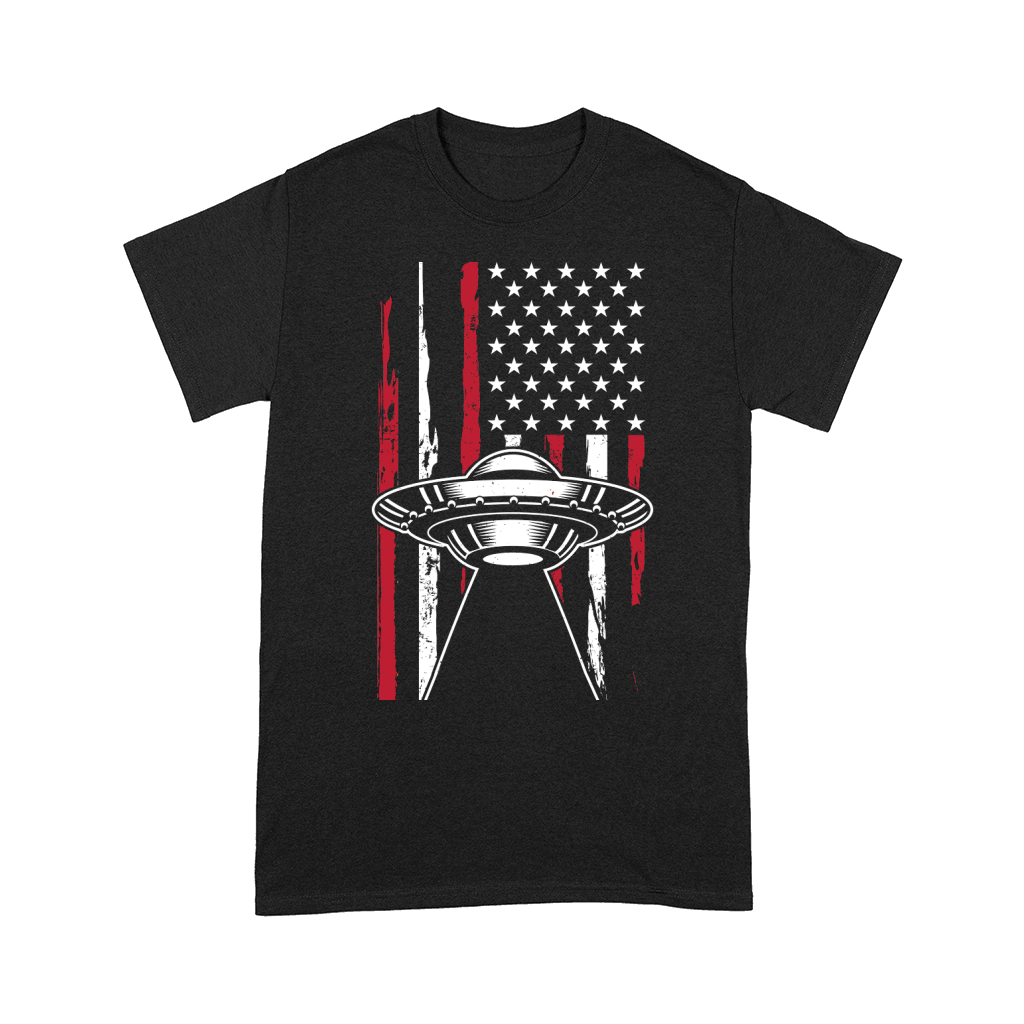 Vintage UFO Alien Flag usa Comfort T-shirt