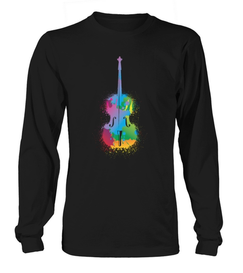 Colorful Cello Retro Music Lover Cellist Long sleeved Unisex