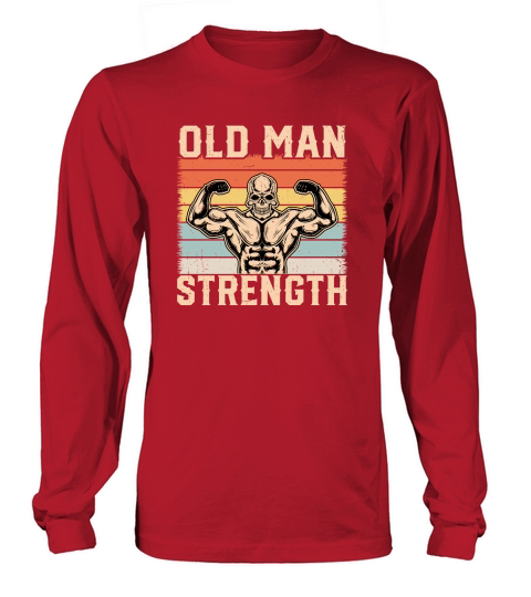 Gym Retro Vintage old man strength Long sleeved Unisex