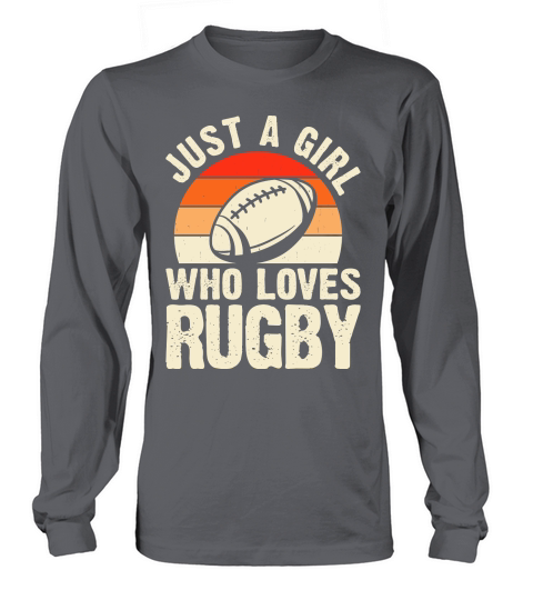 Vintage Rugby Player just a girl who loves rugby Long sleeved Unisex