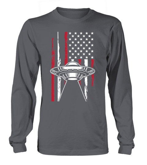 Vintage UFO Alien Flag usa Long sleeved Unisex