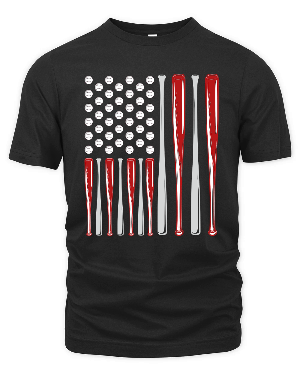American Baseball Flag Vintage Organic Unisex T-shirt