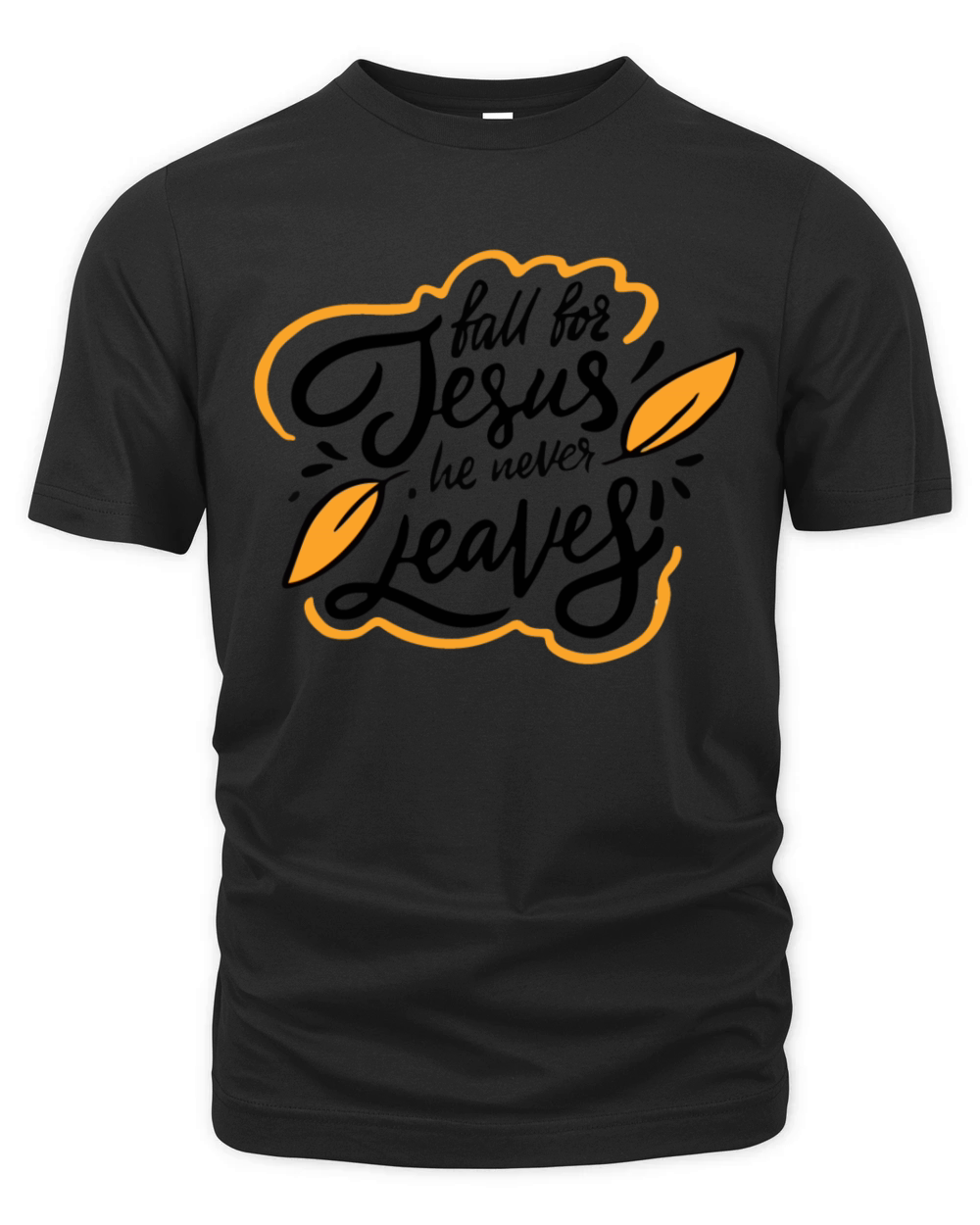 fall for jesus he never leaves Organic Unisex T-shirt