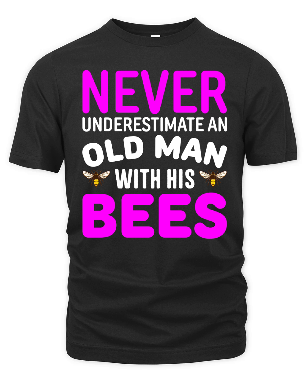 Never Underestimate an Old Man with His Bees Organic Unisex T-shirt