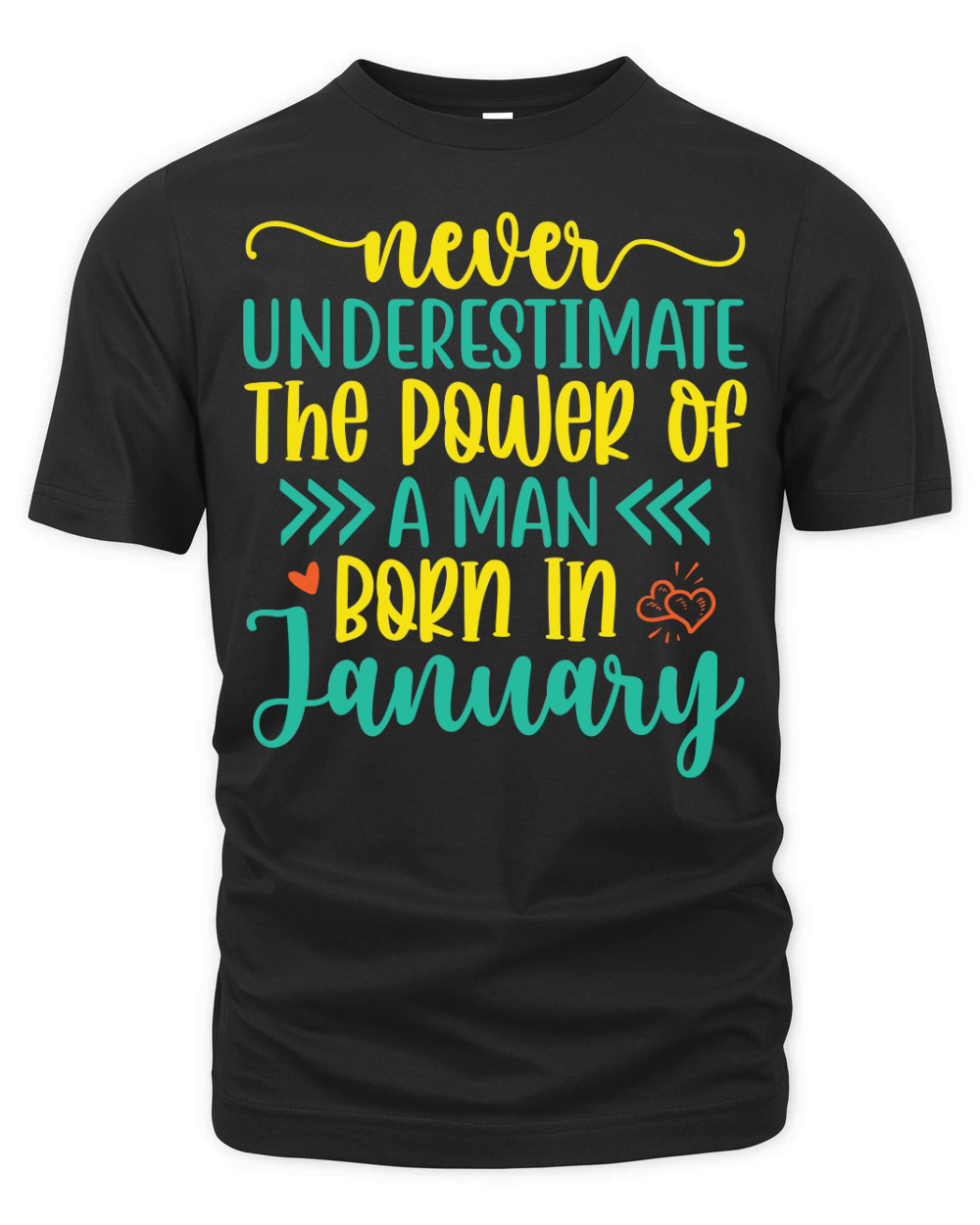 Never Underestimate The Power Of A Man Born In January 2 Organic Unisex T-shirt