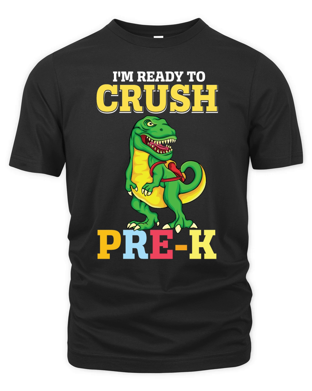 T rex Dinosaur Back to School Prek Organic Unisex T-shirt
