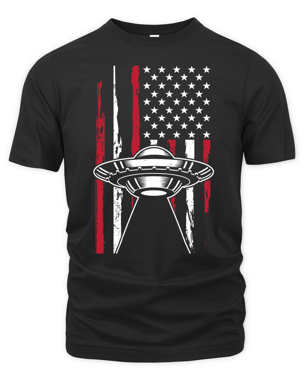 Vintage UFO Alien Flag usa Organic Unisex T-shirt