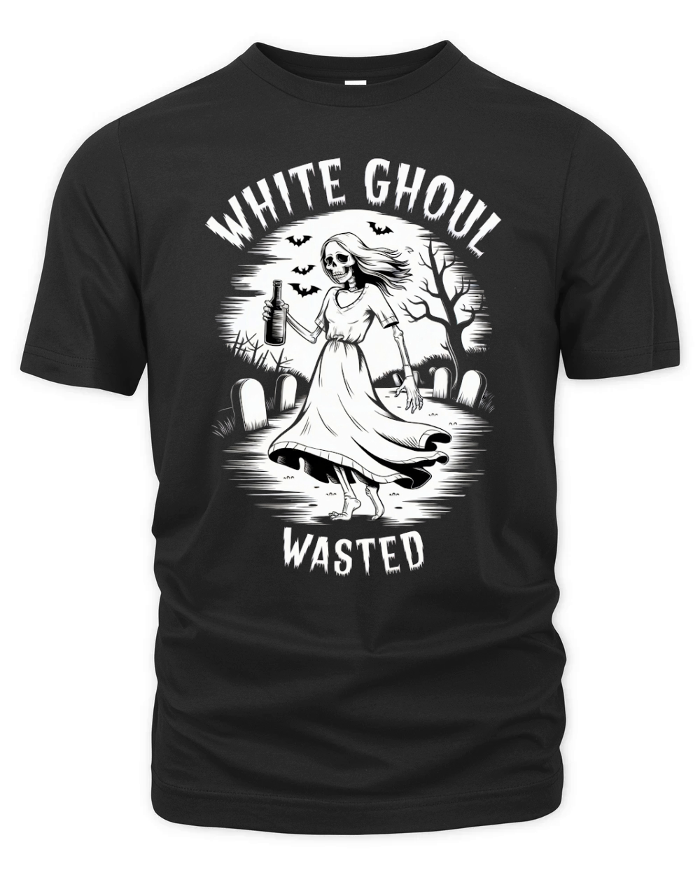 White Ghoul Wasted 2 Organic Unisex T-shirt