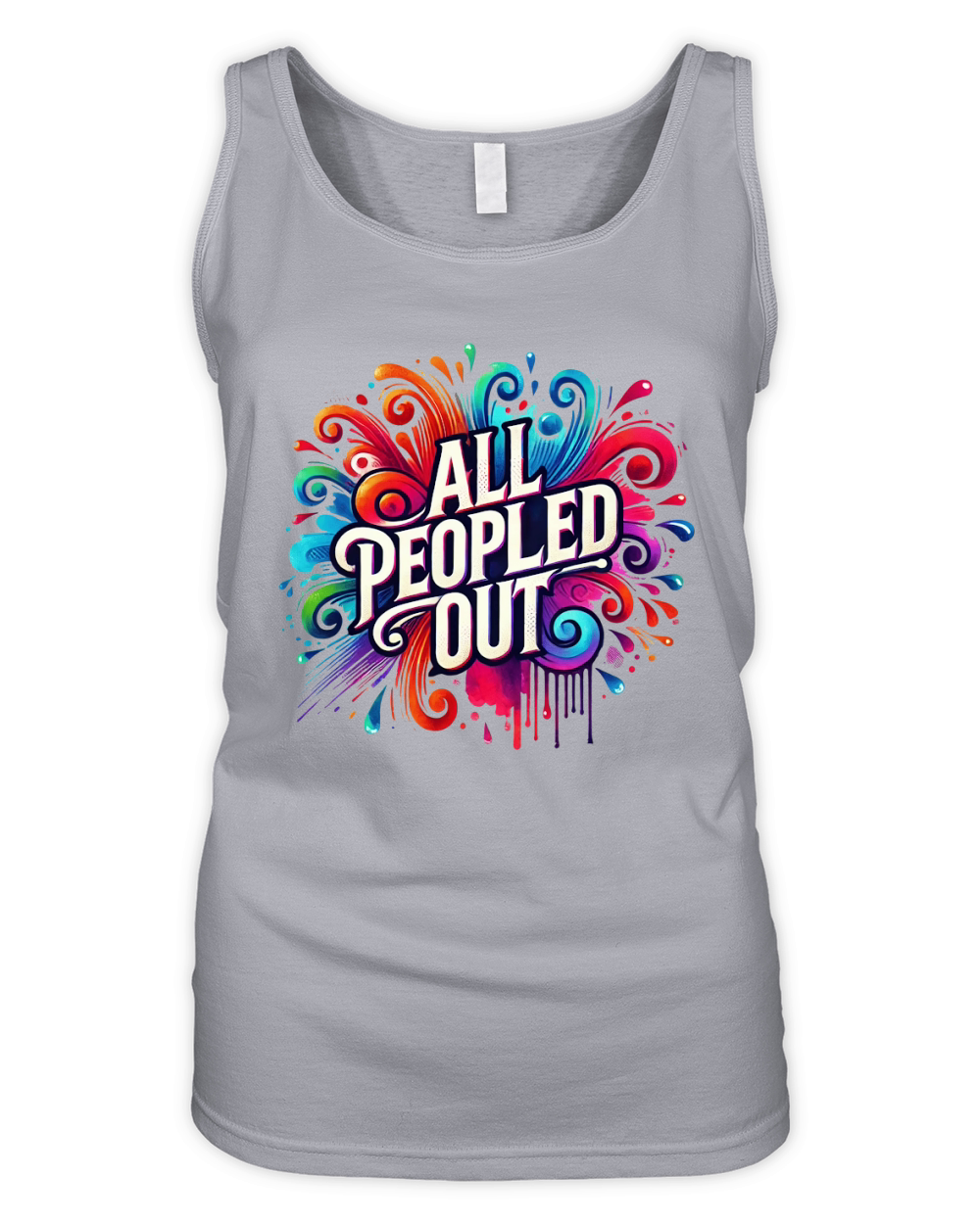All peopled out Organic Women's Tank Top