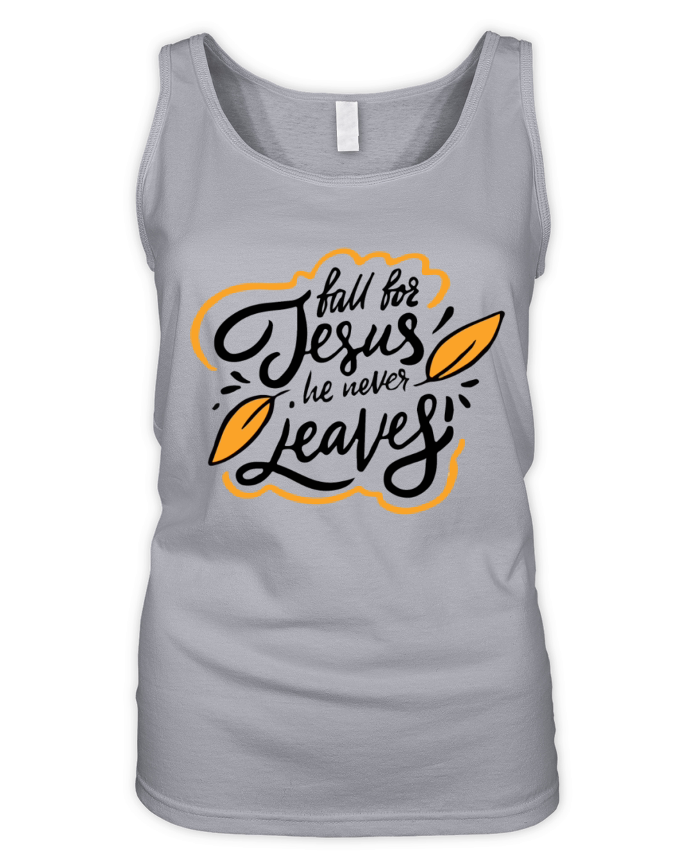 fall for jesus he never leaves Organic Women's Tank Top