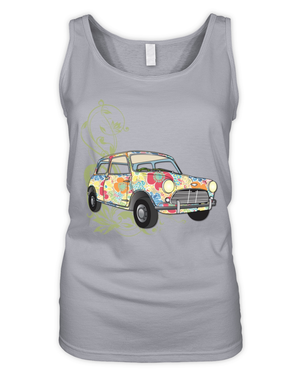 floral car Organic Women's Tank Top