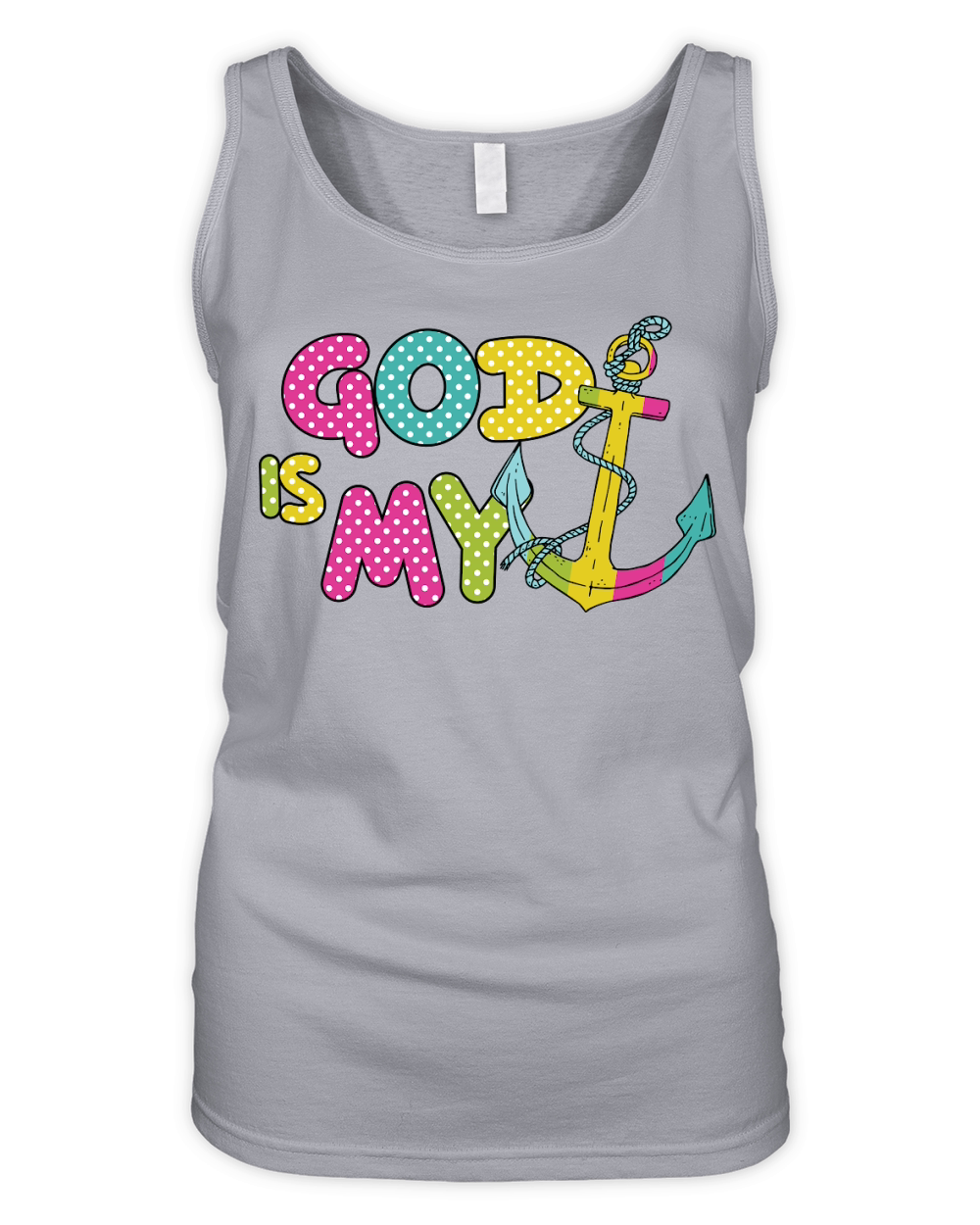 God is My Anchor Organic Women's Tank Top
