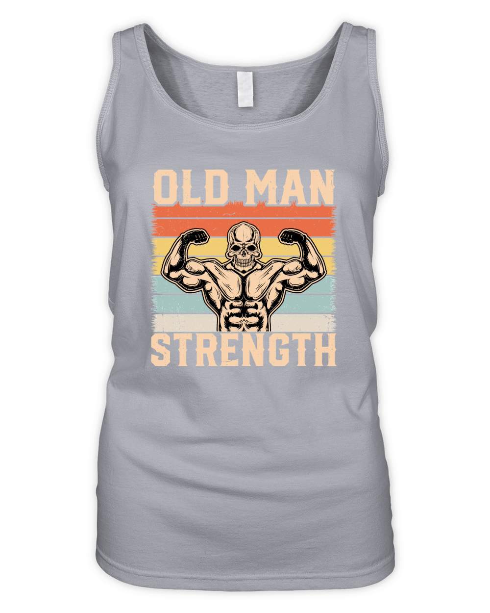 Gym Retro Vintage old man strength Organic Women's Tank Top