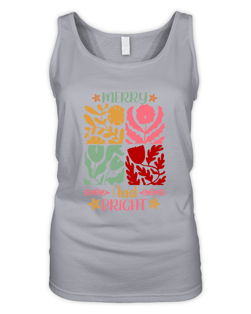 Merry And Bright Best Christmas Boho Flower 1 Organic Women's Tank Top