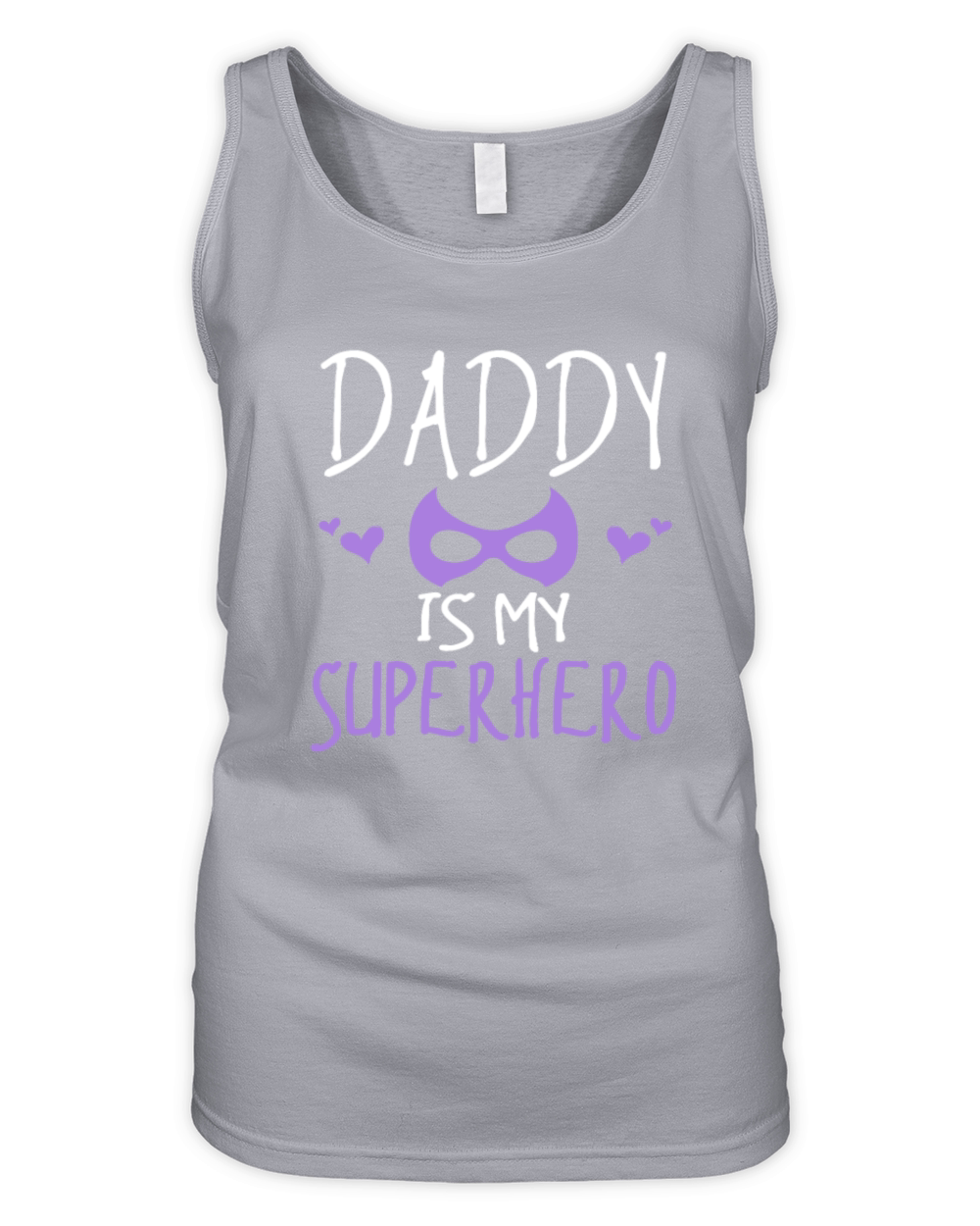 My daddy is my superhero Cute Shirt for girls Organic Women's Tank Top