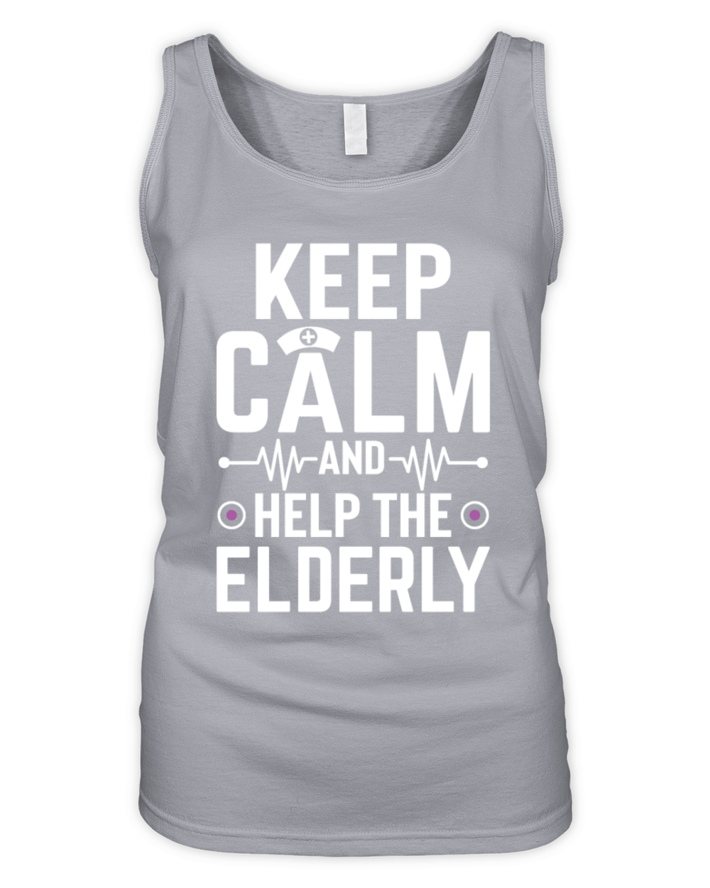 Stay calm and help the elderly seniors Organic Women's Tank Top