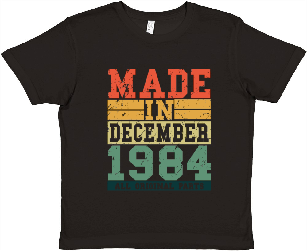 1984 Birthday December Vintage Saying Premium Kids Crewneck T-shirt