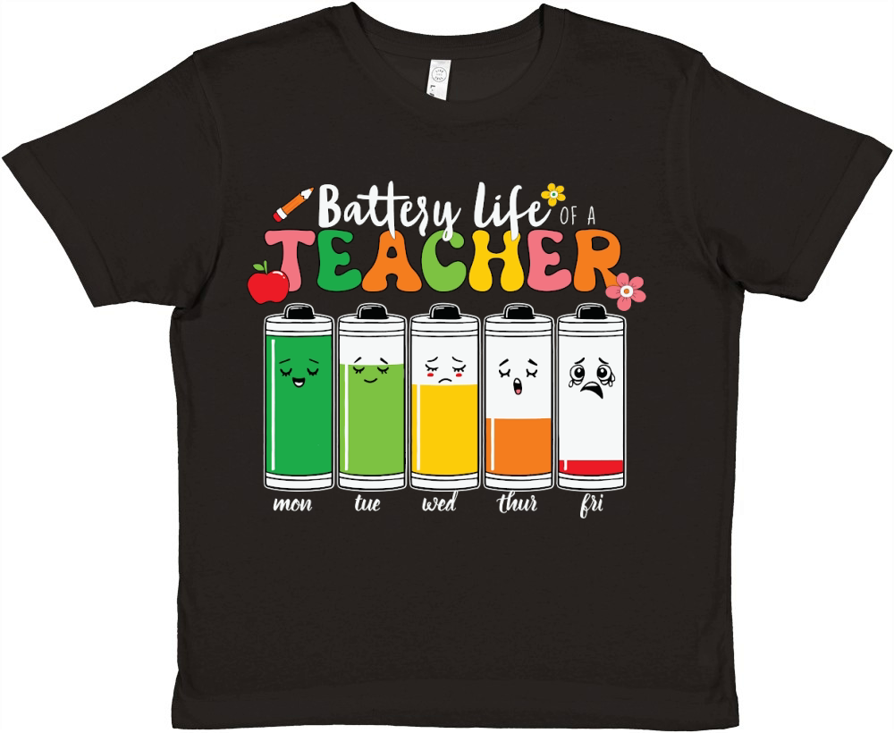 Battery Life Of A Teacher Premium Kids Crewneck T-shirt