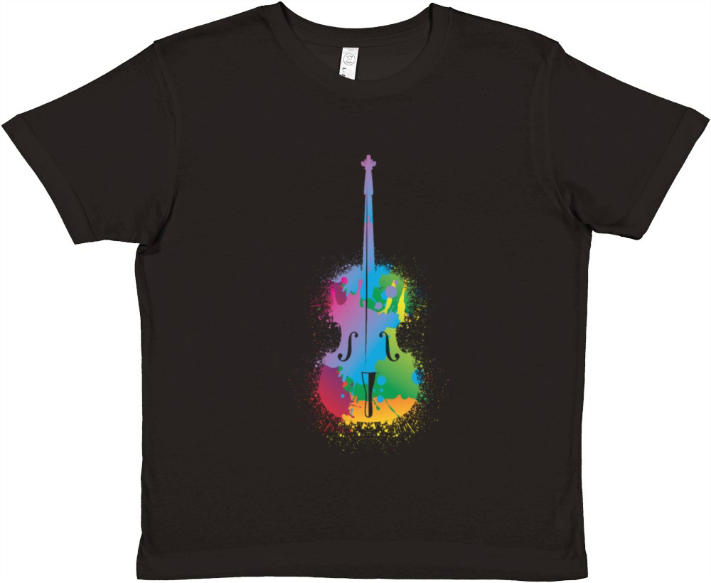 Colorful Cello Retro Music Lover Cellist Premium Kids Crewneck T-shirt