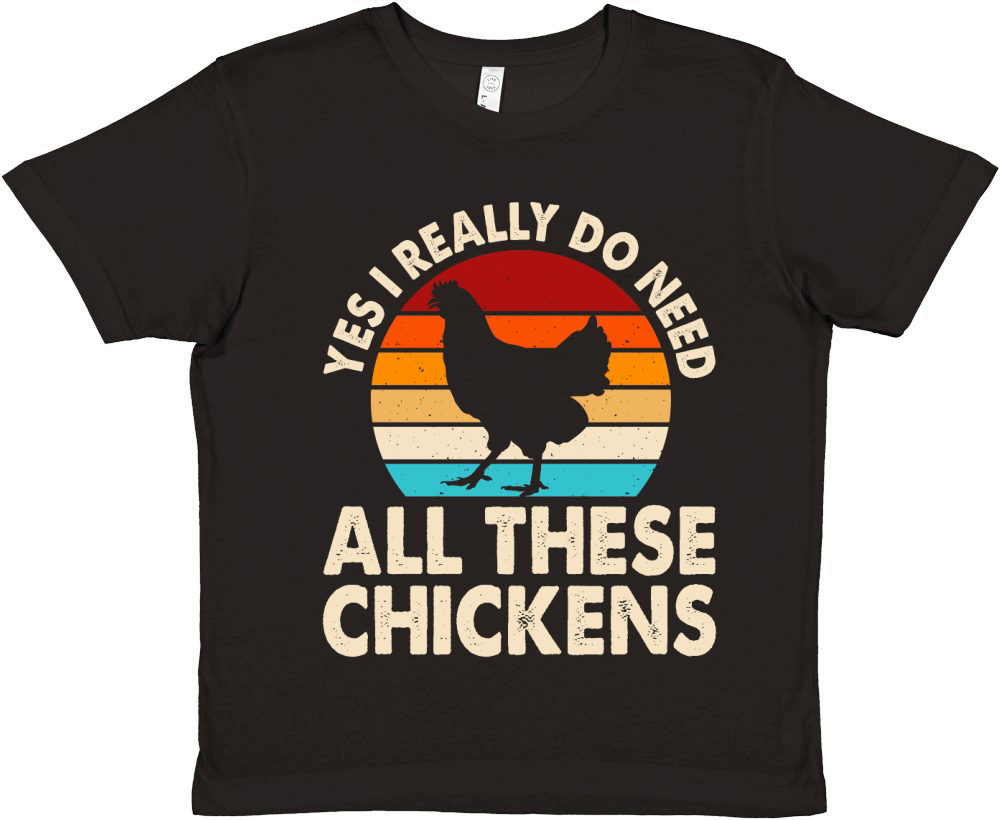 Funny Hen Farmer Chicken Premium Kids Crewneck T-shirt