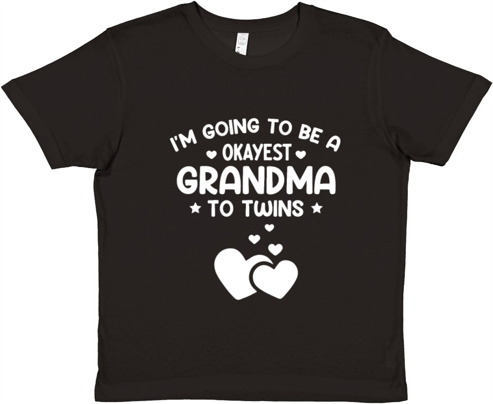 Going To Be a Grandma To Twins Promoted New Grandm Premium Kids Crewneck T-shirt