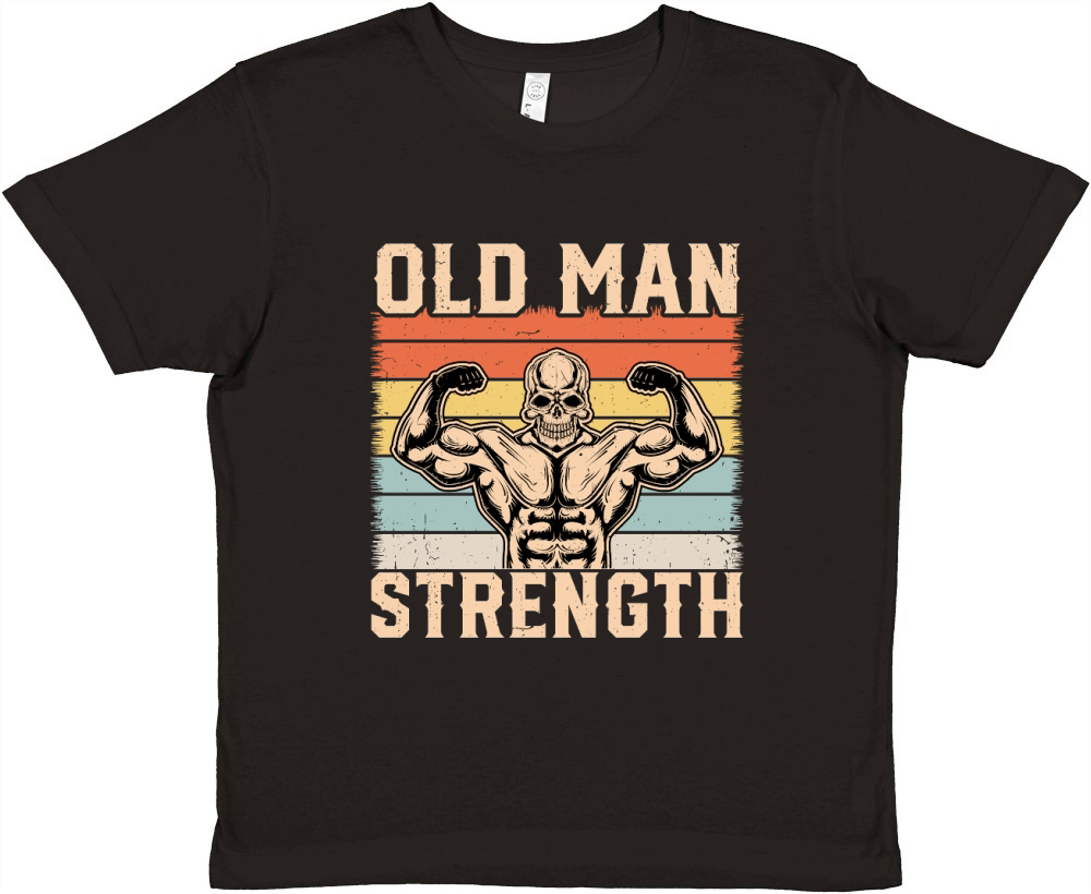 Gym Retro Vintage old man strength Premium Kids Crewneck T-shirt