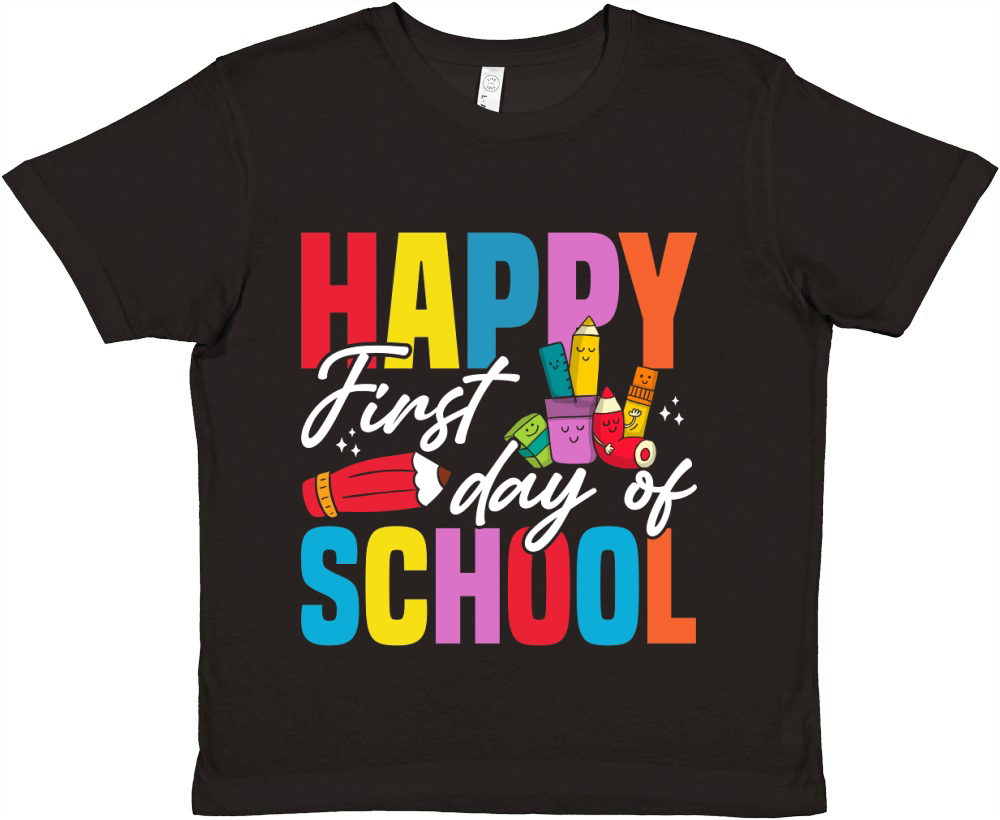 Hppy First Day Of School Premium Kids Crewneck T-shirt