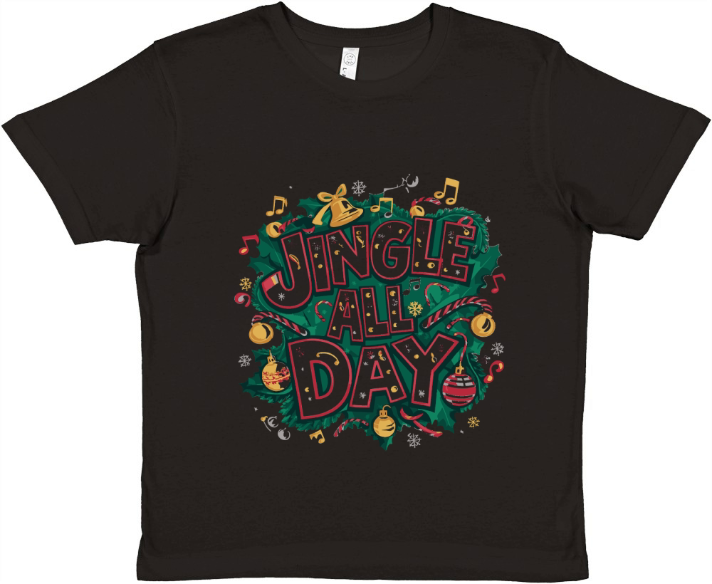 Jingle All Day Premium Kids Crewneck T-shirt