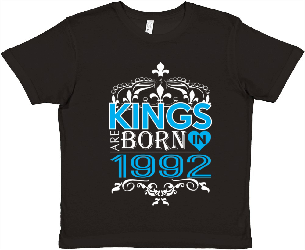 Kings Are Born In 1992 Happy Fathers Day Premium Kids Crewneck T-shirt