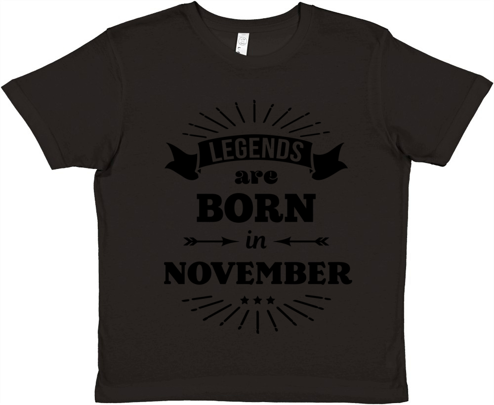 legends are born in november birthday saying Premium Kids Crewneck T-shirt